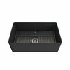 Bocchi Aderci Ultra-Slim Farmhouse Apron Front Fireclay 30 in. Single Bowl Kitchen Sink in Matte Dark Gray 1481-020-0120